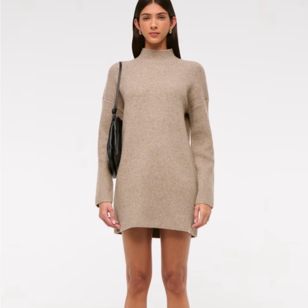 NWT Abercrombie & Fitch Easy Mockneck Mini Sweater Dress